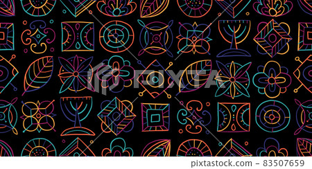 Talavera seamless pattern. Ethnic Background Talavera seamless pattern. Ethnic Background 83507659