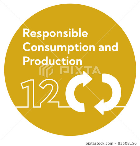 SDGs 12. Responsibility to create Responsibility to use Round icon 83508156