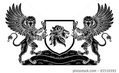 Crest Lion Griffin Coat of Arms Griffon Shield 83510393