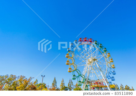 Scenery with Horiuchi Park and Ferris wheel <Anjo City, Aichi Prefecture> 83511890