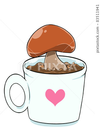 Low calorie and healthy mushroom coffee 83511941