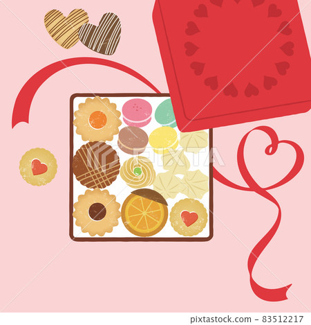 Illustration of cookie tin / pink 83512217