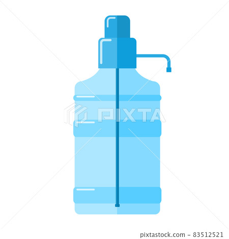 Blue water cooler isolated on white background. Office cooler drink for businessmen and businesswomen. 83512521