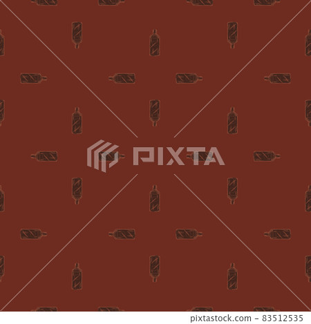 Seamless pattern retro chinese bottle on dark red background. Geometrical texture template for menu restaurant. Seamless pattern retro chinese bottle on dark red background. Geometrical texture template for menu restaurant. 83512535
