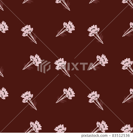 Seamless pattern chamomile on red background. Beautiful ornament summer pink flowers. Seamless pattern chamomile on red background. Beautiful ornament summer pink flowers. 83512536