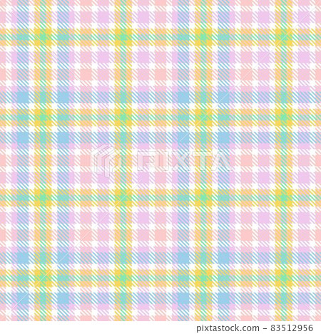 Rainbow Pastel Plaid textured Seamless Pattern - Stock Illustration ...