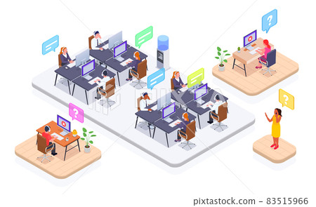 Call Center Concept Set Call Center Concept Set 83515966