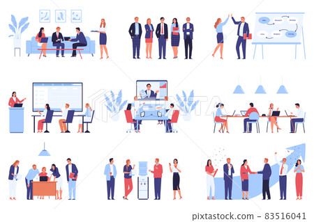 Teamwork Leadership Icon Set 83516041