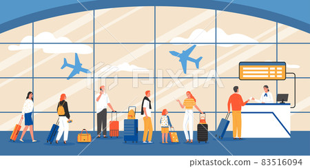 Airport Check-In Composition 83516094