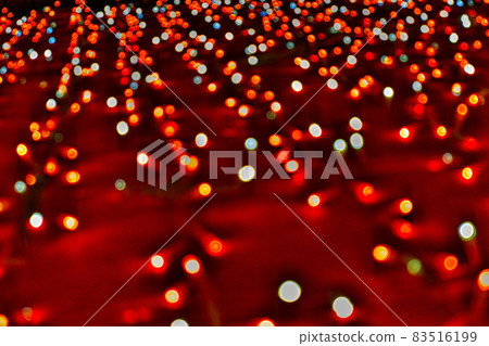 Orange and white ball bokeh 83516199