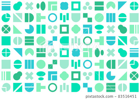 Illustration Geometry Pattern Shape Background Vector Image Material Green Blue Green Blue 83516451