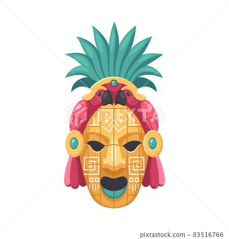 Maya Parrot Mask Composition Maya Parrot Mask Composition 83516766
