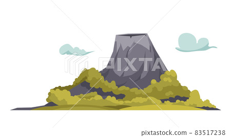 Volcano Cartoon Composition 83517238