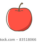 手繪蘋果插畫【帶線條】 83518066