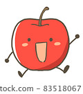 一個微笑的蘋果插畫【手繪】 83518067