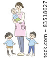 Nursery teachers and children 83518627