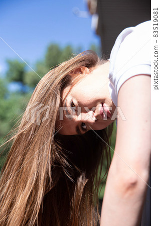 White young european girl portrait White young european girl portrait 83519081