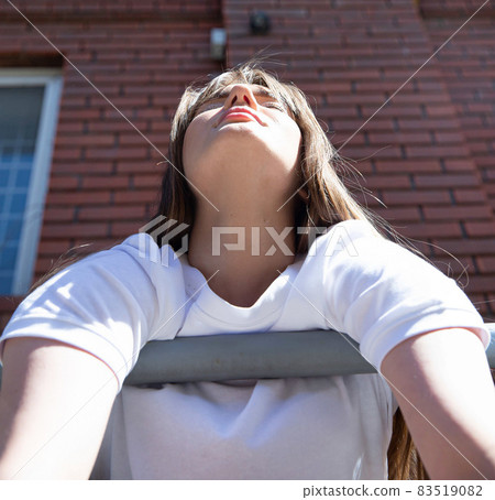 White young european girl portrait White young european girl portrait 83519082