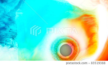 Colorful and striking watercolor abstract painting 83519388
