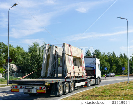 transportation of reinforced concrete precast wall panels for house construction by truck transportation of reinforced concrete precast wall panels for house construction by truck 83519934