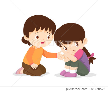 girl consoling her sad friend girl consoling her sad friend 83520525
