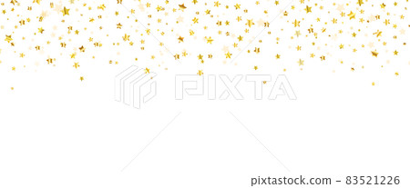 Golden stars confetti frame on white... - Stock Illustration [83521226 ...