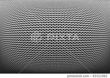 Abstract geometric halftone pattern in 3D convex shape. 83521982