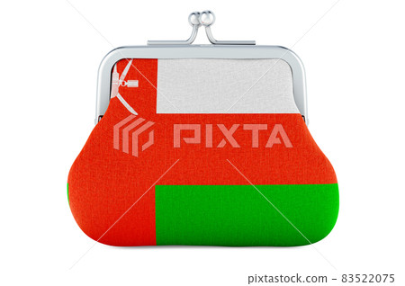 Coin purse with Omani flag. Budget, investment or financial, banking concept in Oman. 3D rendering 83522075
