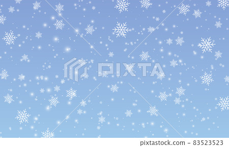 Snow background. Winter snowfall. White snowflakes on blue sky. Christmas background. Snow background. Winter snowfall. White snowflakes on blue sky. Christmas background. 83523523