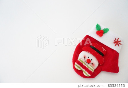 聖誕形象亮紅色雪人手套 83524353