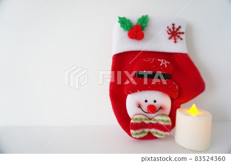 聖誕形象亮紅色雪人手套 83524360