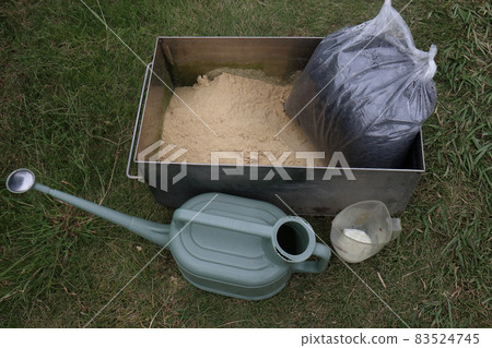 Rice husk charcoal blur fertilizer making 83524745