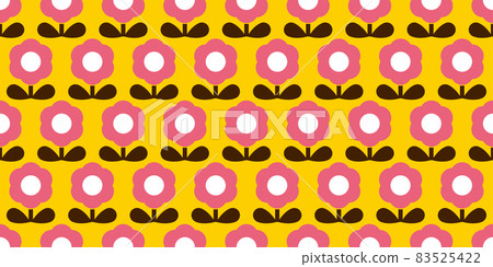 Retro flower pattern seamless background material Retro flower pattern seamless background material 83525422