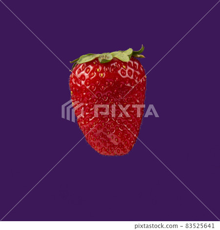 fresh strawberries on a purple background. vitamin fruit food fresh strawberries on a purple background. vitamin fruit food 83525641