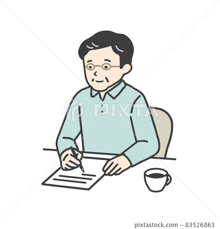 寫信的老人 83526863