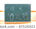Blackboard and letters that say hair loss 83526922