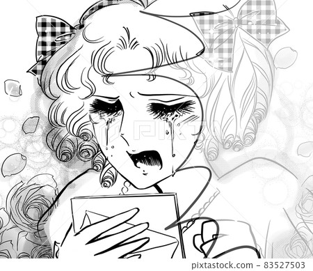 70年代少女漫畫 讀完告別信就哭的閃閃發光的豎卷女士 83527503