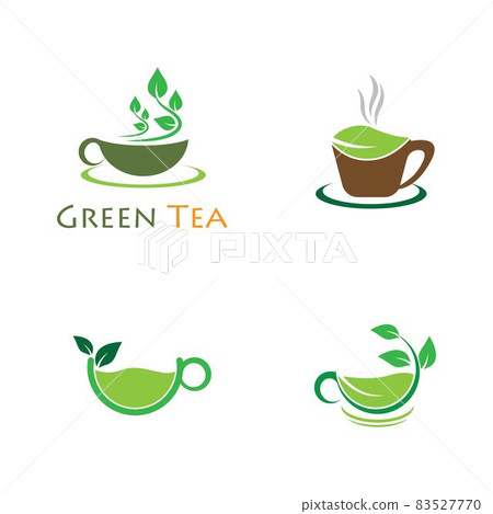 Green tea vector logo illustration - Stock Illustration [83527770] - PIXTA