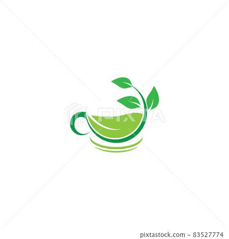 Green tea vector logo illustration - Stock Illustration [83527774] - PIXTA