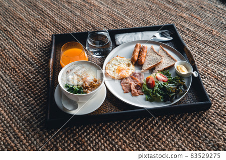 Breakfast in a tray at the hotel Breakfast in a tray at the hotel 83529275