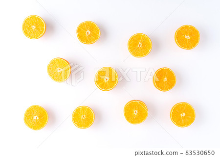 Juicy oranges isolated on white background 83530650