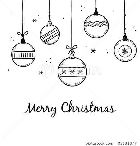 Doodle christmas ball element set Doodle christmas ball element set 83531077