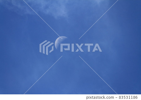 White moon (moon age 23.7) visible during the daytime White moon (moon age 23.7) White moon (moon age 23.7) visible during the daytime White moon (moon age 23.7) 83531186