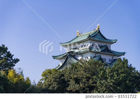 Nagoya castle from castle tower north side Nagoya castle from castle tower north side 83531722