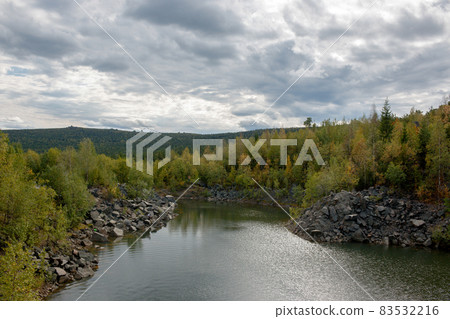 Lake scenes in forest, national park Kachkanar, Russia, Europe 83532216