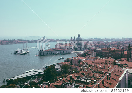 Panoramic view of Venice city and Basilica di Santa Maria della Salute Panoramic view of Venice city and Basilica di Santa Maria della Salute 83532319