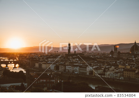 Panoramic view of Florence city from Piazzale Michelangelo Panoramic view of Florence city from Piazzale Michelangelo 83534804