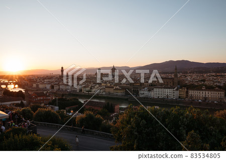 Panoramic view of Florence city from Piazzale Michelangelo Panoramic view of Florence city from Piazzale Michelangelo 83534805