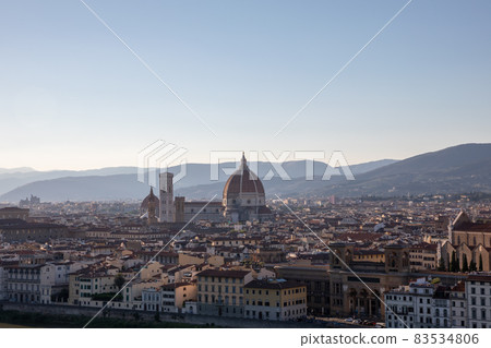Panoramic view of Florence city from Piazzale Michelangelo Panoramic view of Florence city from Piazzale Michelangelo 83534806