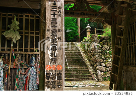 新綠橫倉寺的仁王門:岐阜 新綠橫倉寺的仁王門:岐阜 83534985